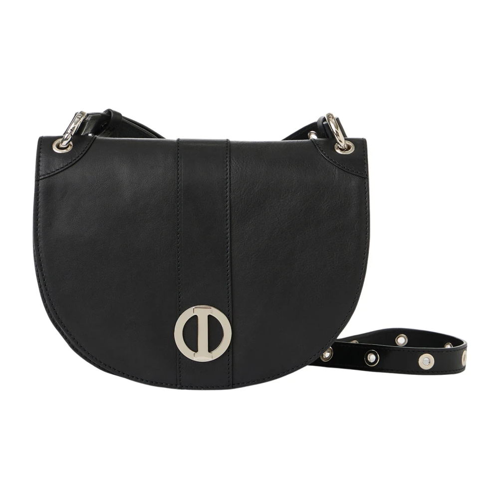 Iceberg Zwarte Lomar koeienhuid leren handtas Black Dames