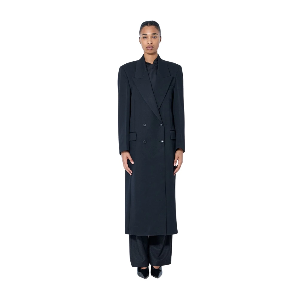 Róhe , Double-Breasted Coats, Female, Black, Xs, Double Breasted Tailored Coat