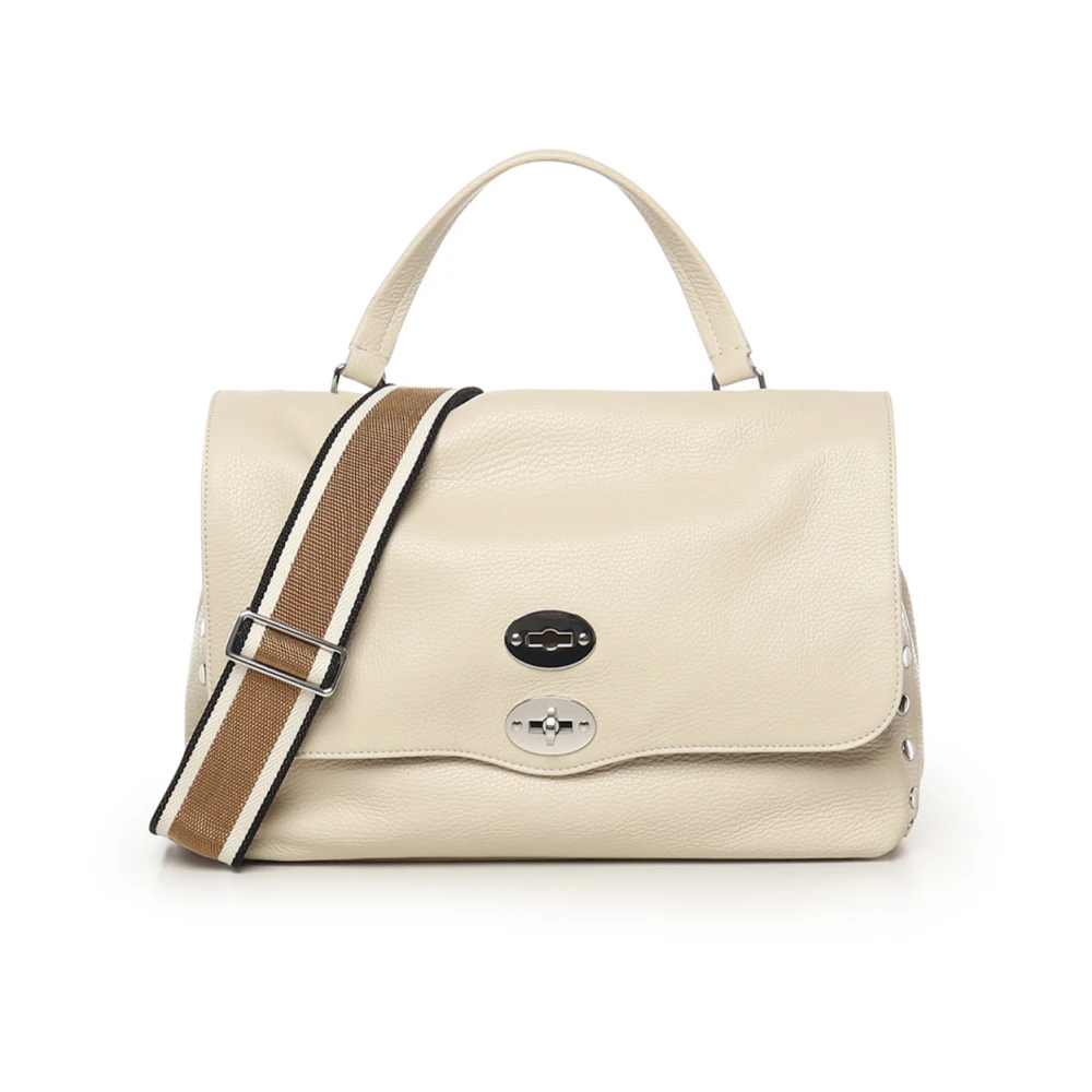 Zanellato Women's Beige Hammered Leather Shoulder Bag