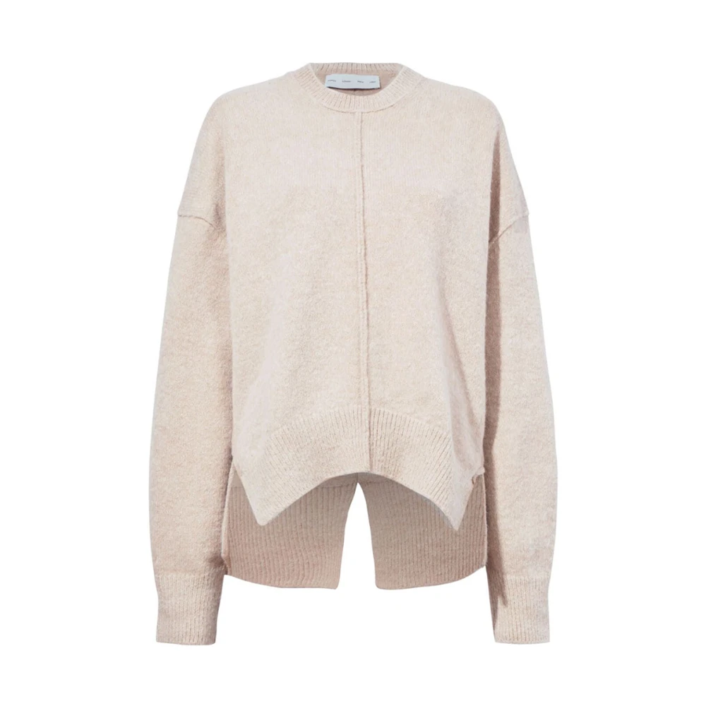 Proenza Schouler Beige Wolmix Met Opstaande Kraag Sweater Beige Dames