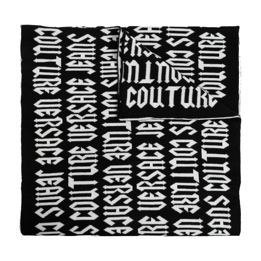 Versace Jeans Couture Sjaal met logo Black Heren