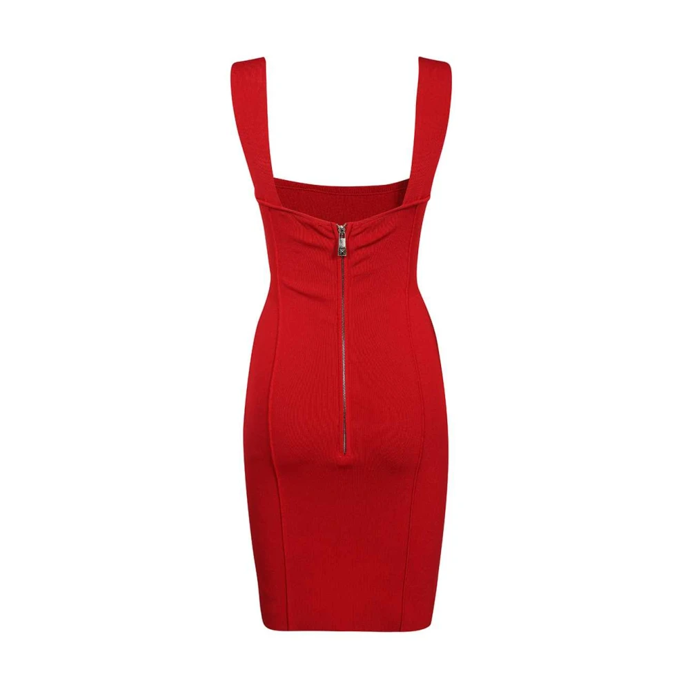 John Richmond Elegante Jersey Sheath Jurk Red Dames
