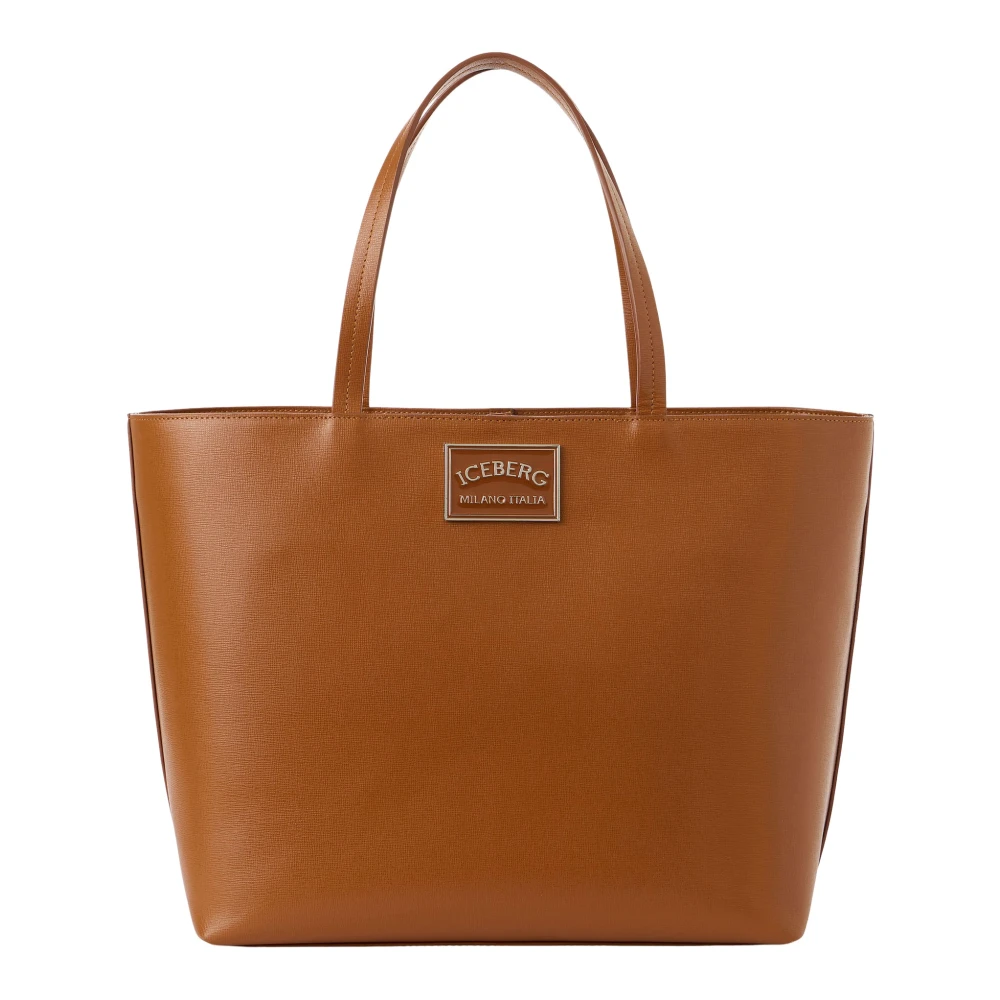 Iceberg Shopper tas van Saffiano leer in coccio kleur Brown Dames