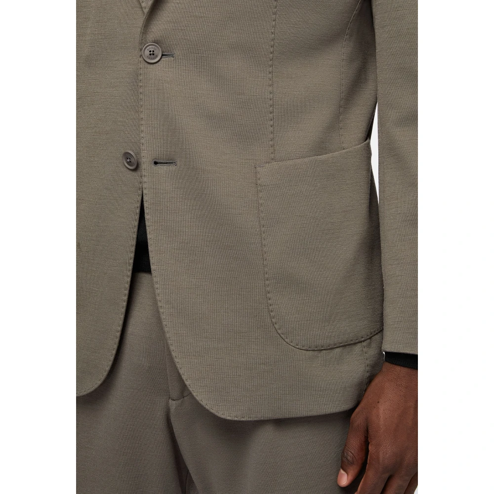 Boggi Milano B-Tech Nylon en Wol Jas Beige Heren