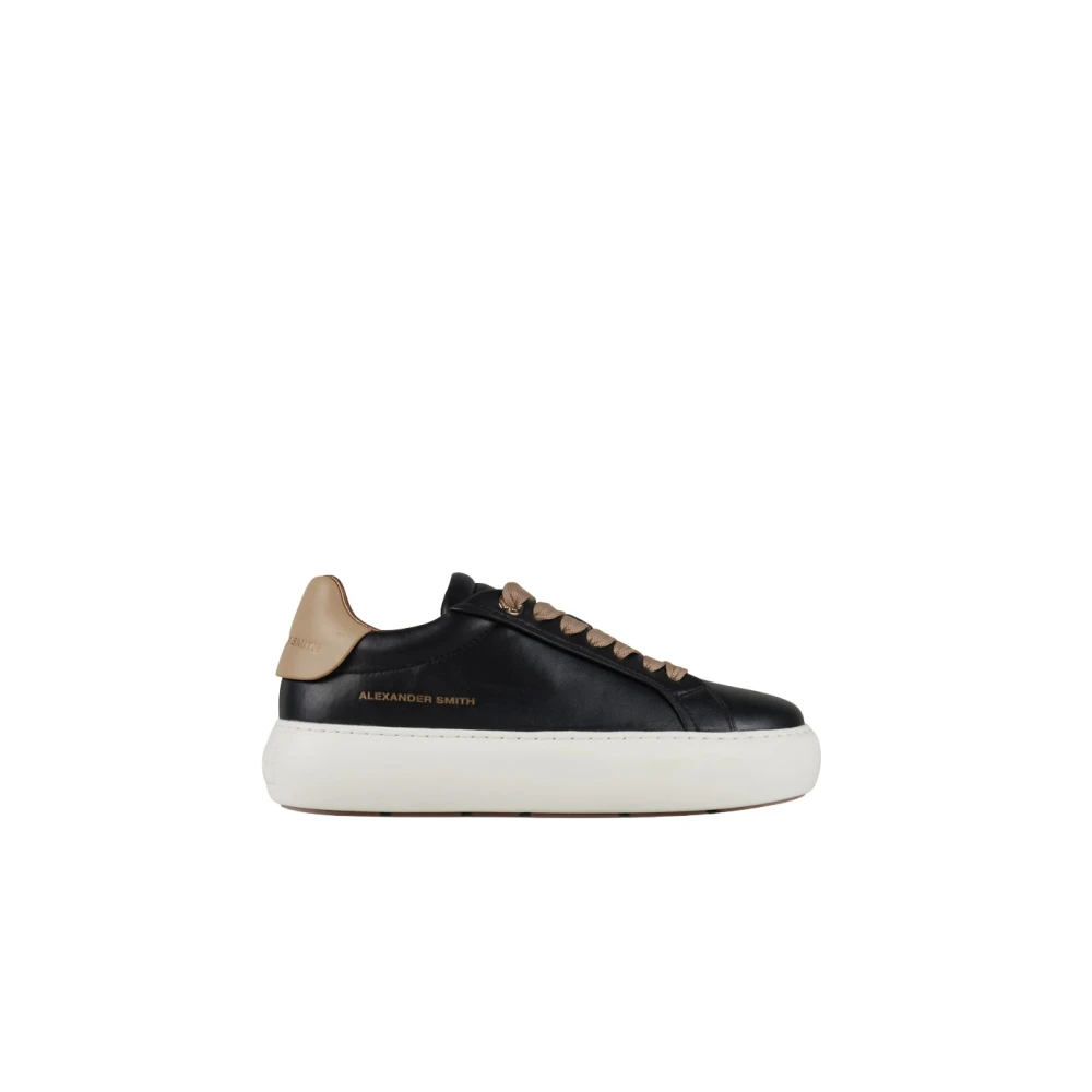 Alexander Smith Soho Donna in glad leer en details Dames Schoenen Zwart