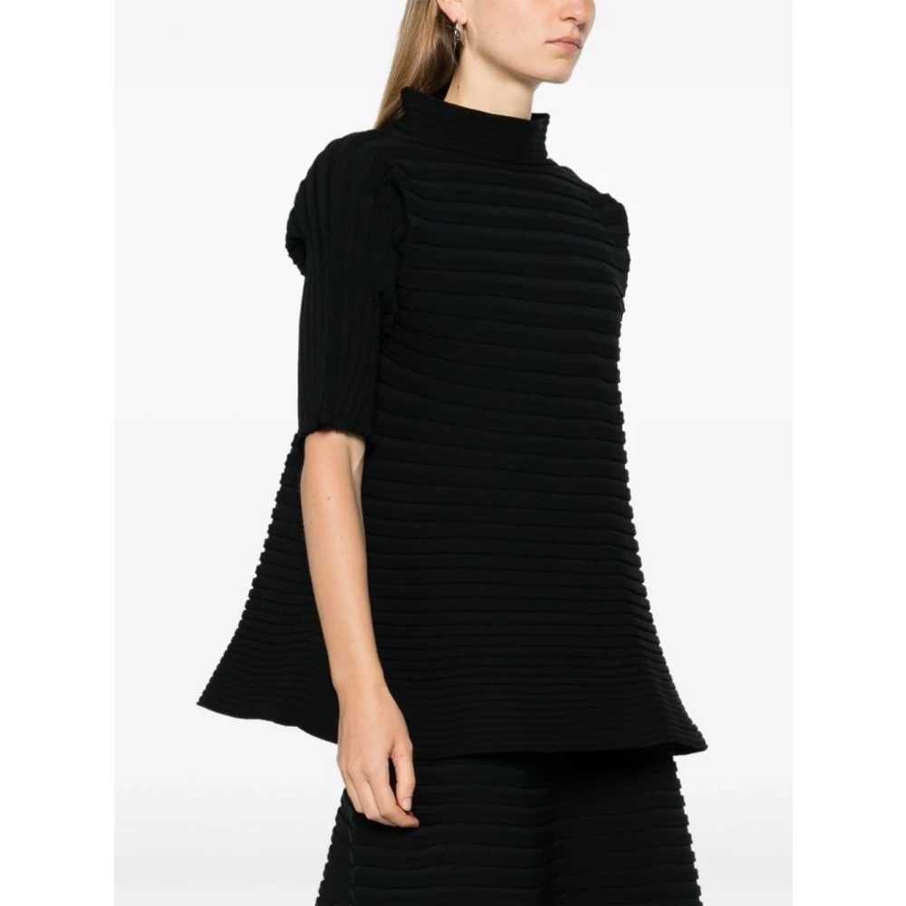 Issey Miyake Zwarte stijlvolle shirt voor vrouwen Black Dames