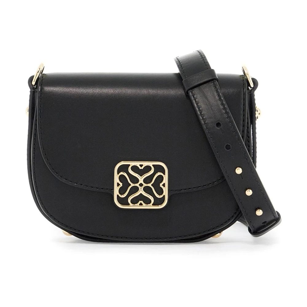 Strathberry Mini Bay Tas met Gouden Monogram Black Dames