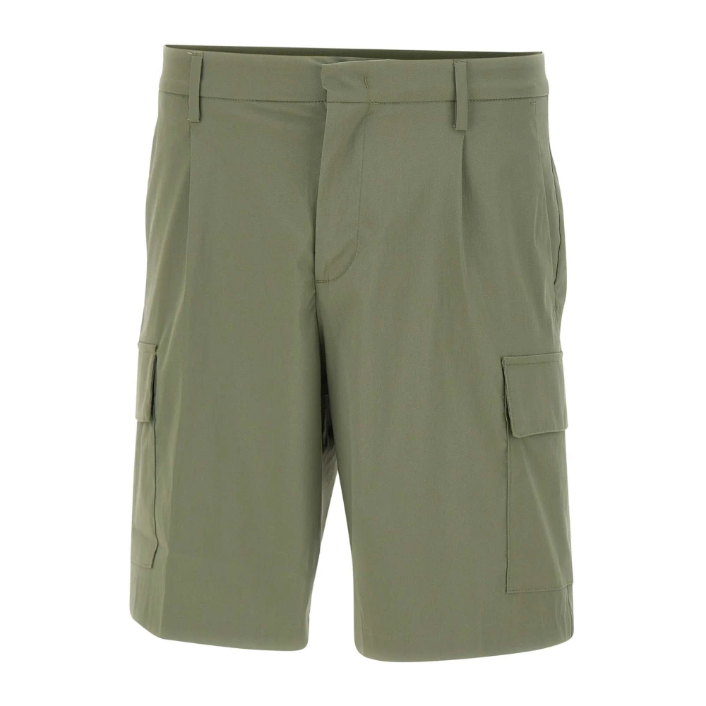 K-Way Men's Green Serje Twill Tech Shorts - Casual Shorts - M - Shorts