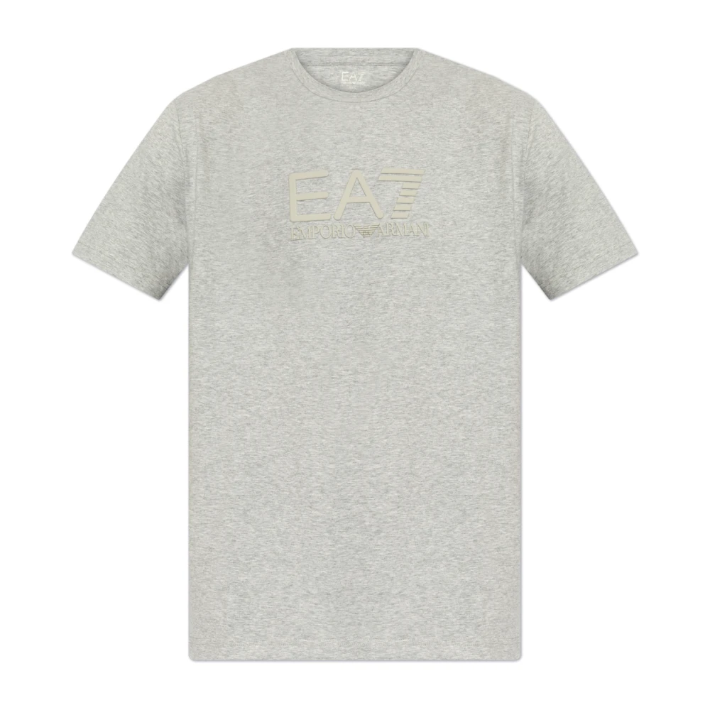 Emporio Armani EA7 T-shirt met logo Gray Heren