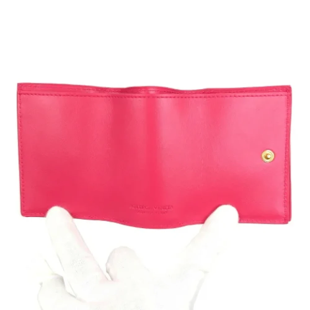 Bottega Veneta Vintage Pre-owned Leather wallets Pink Dames