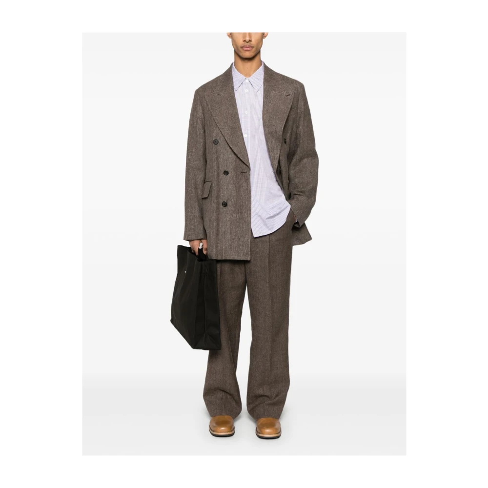 Our Legacy Geruite Poplin Overhemd Blue Heren