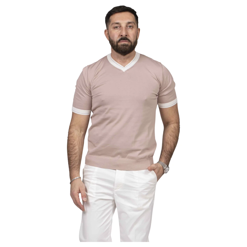 Eleventy Uomo Rosa Maglie, L, New,