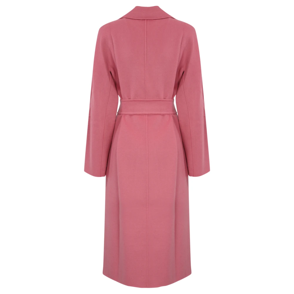 Max Mara Studio Wrap Coat Pink Dames