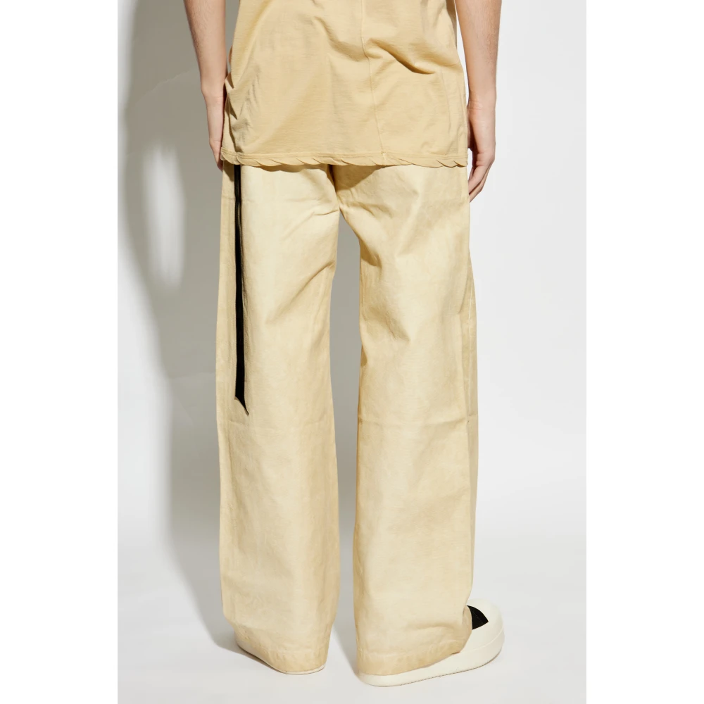 Rick Owens Straight Leg Jeans Beige Heren