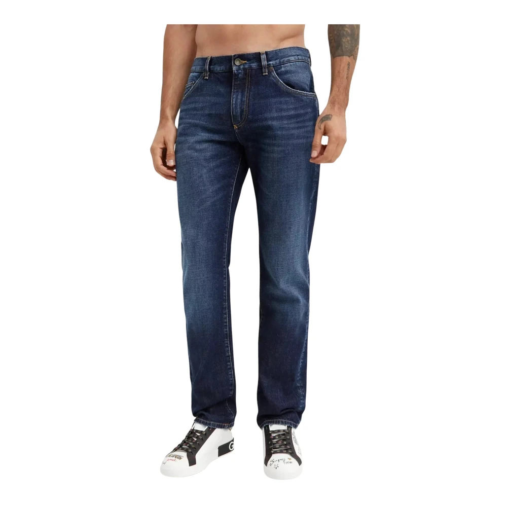 Dolce & Gabbana Men's Blue Classic Jeans With Embroidery
