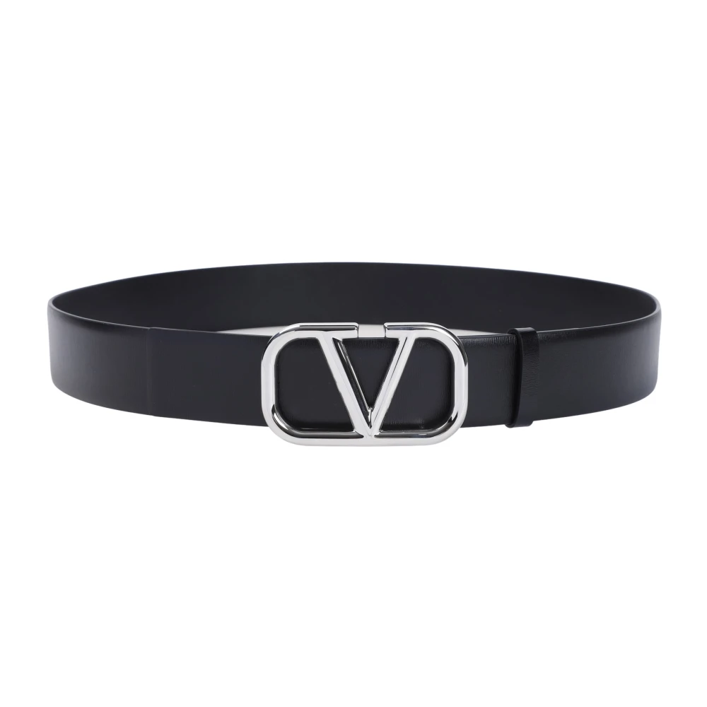 Valentino Garavani Zwart leren VLogo Signature Riem Black Heren