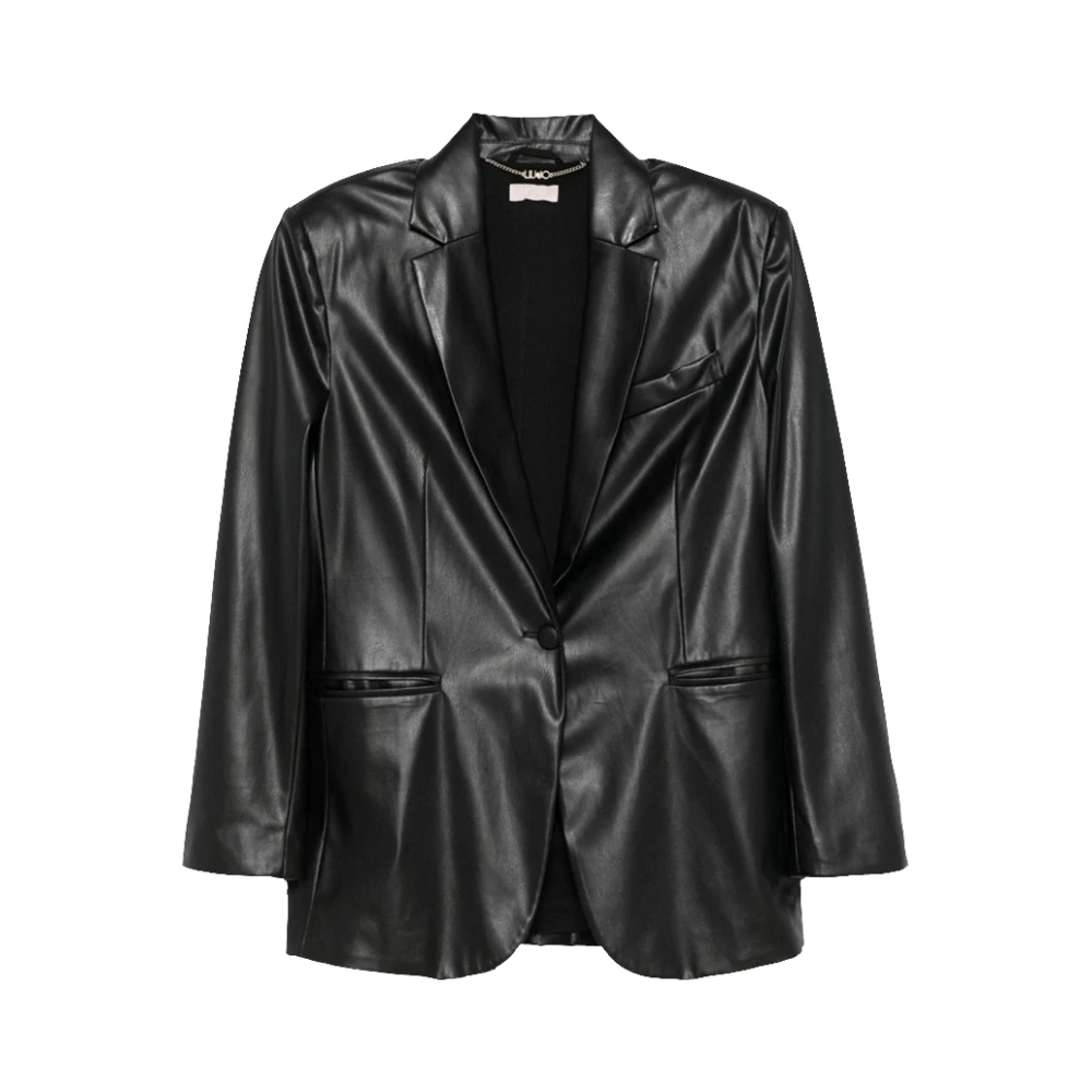 Liu Jo Zwarte Elegante Jas voor Vrouwen Black Dames