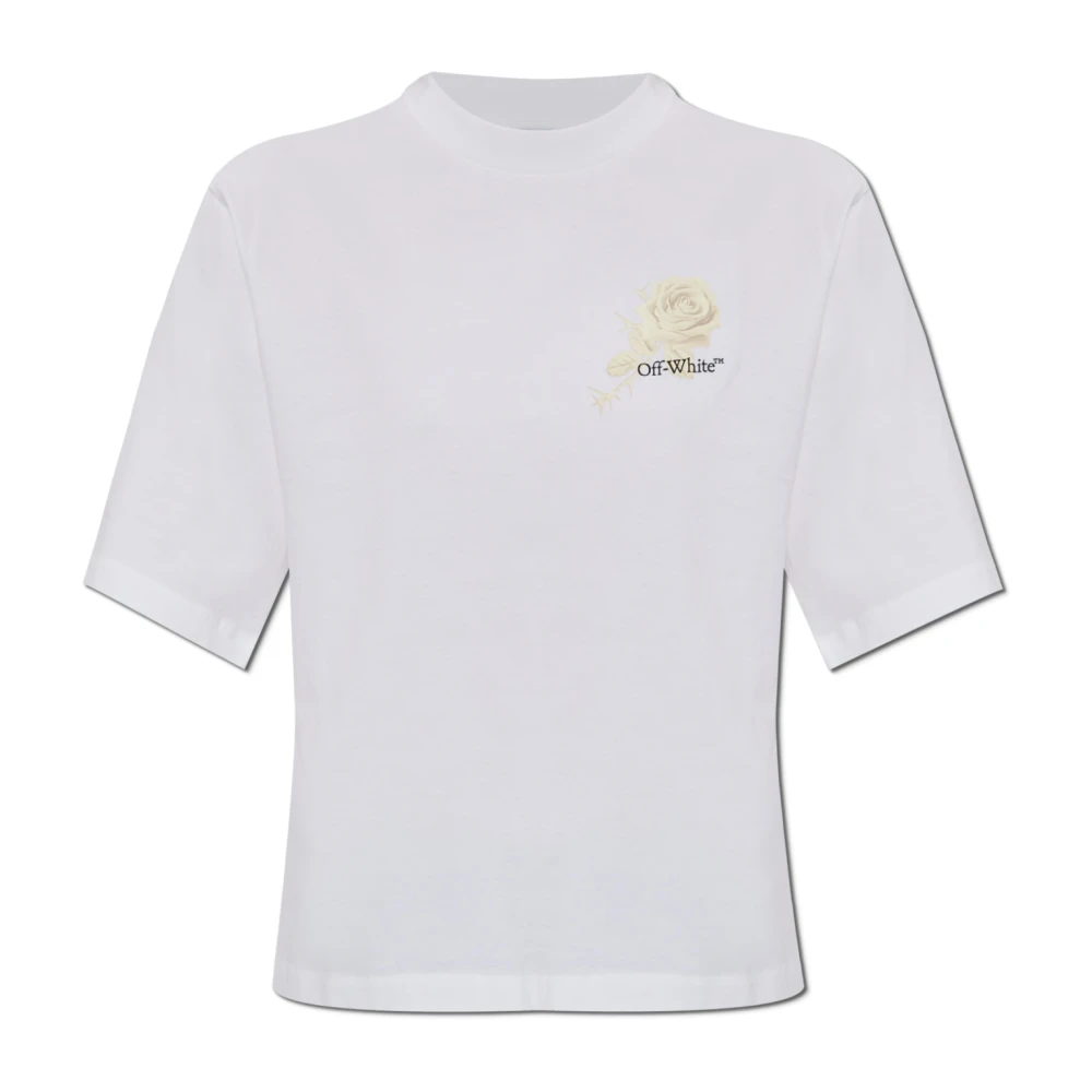 Off White Bedrukt T-shirt White Dames