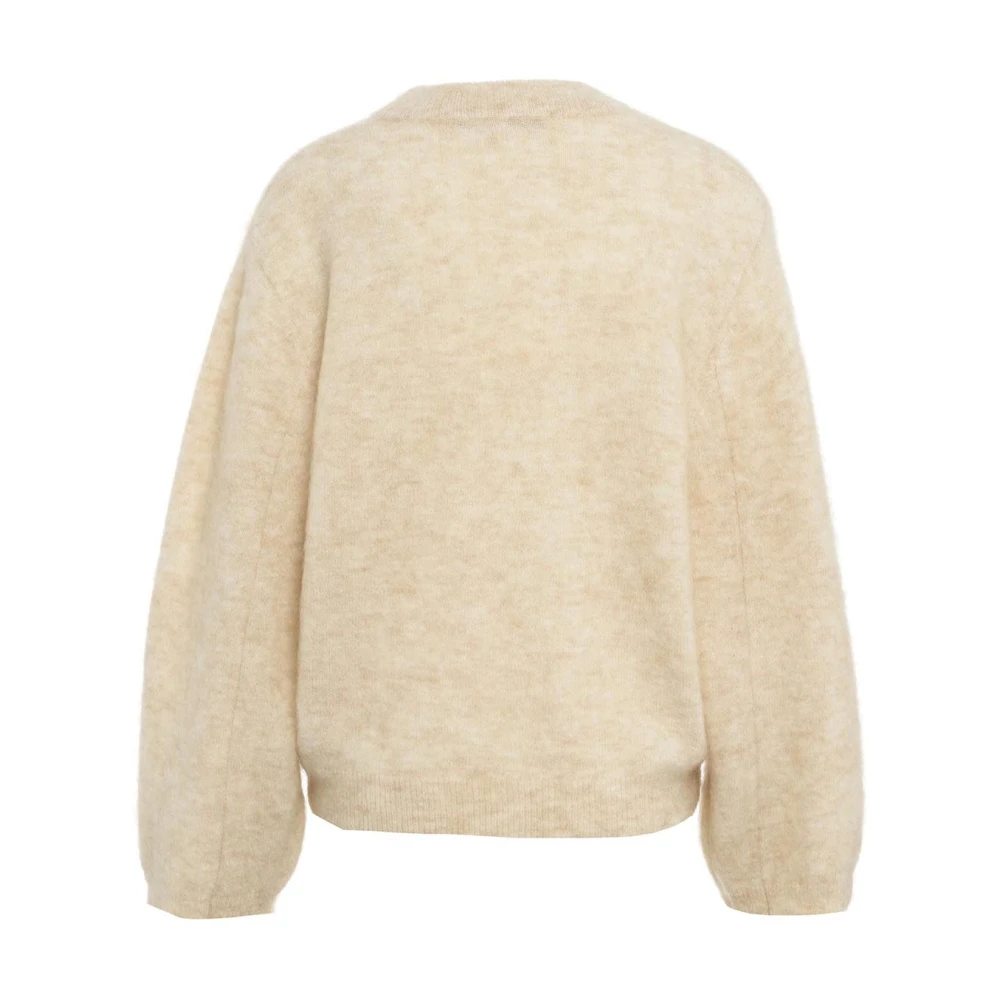 Second Female Beige Mohair Pullover Gebreide kleding Second Dames Beige Dames