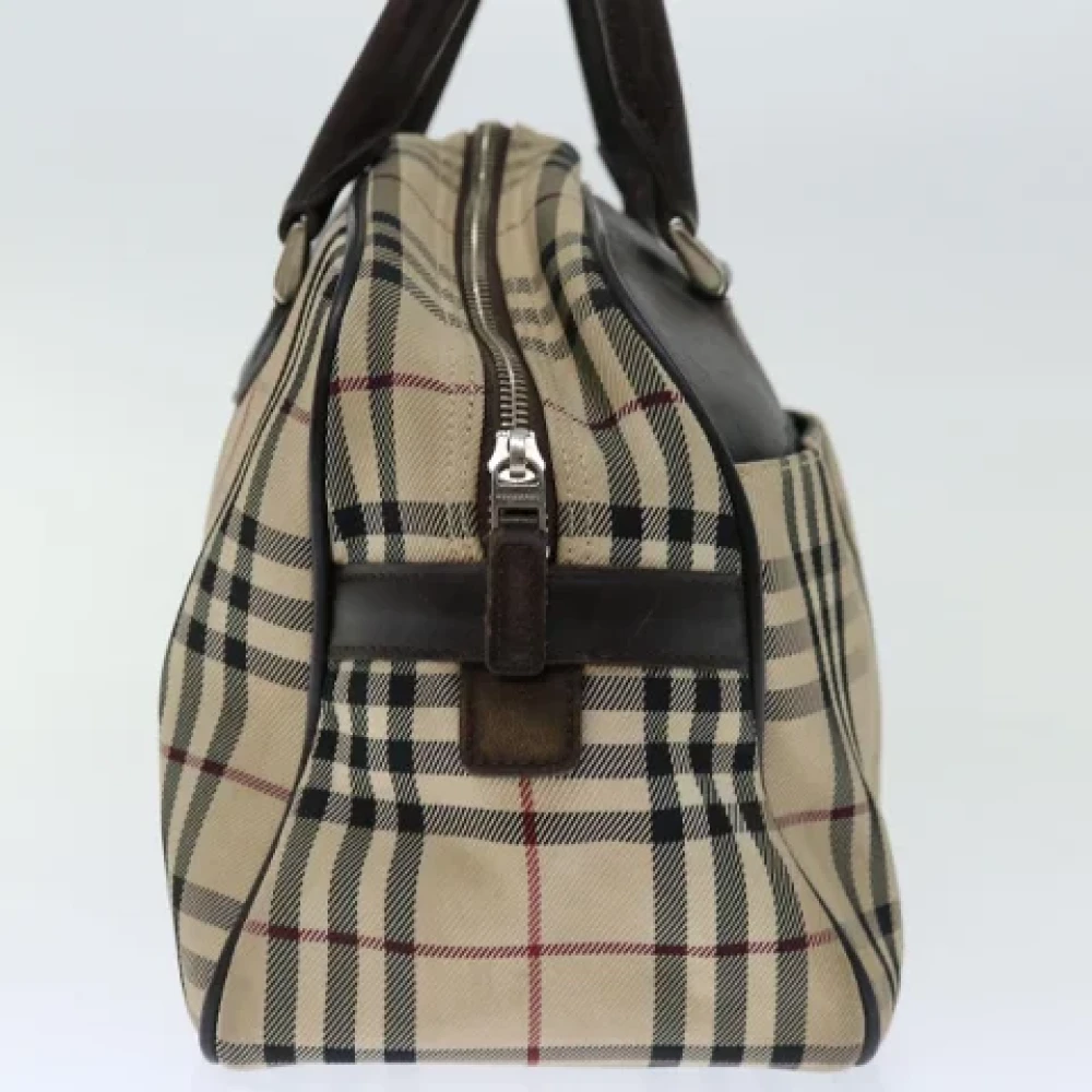 Burberry Vintage Pre-owned Canvas travel-bags Beige Dames