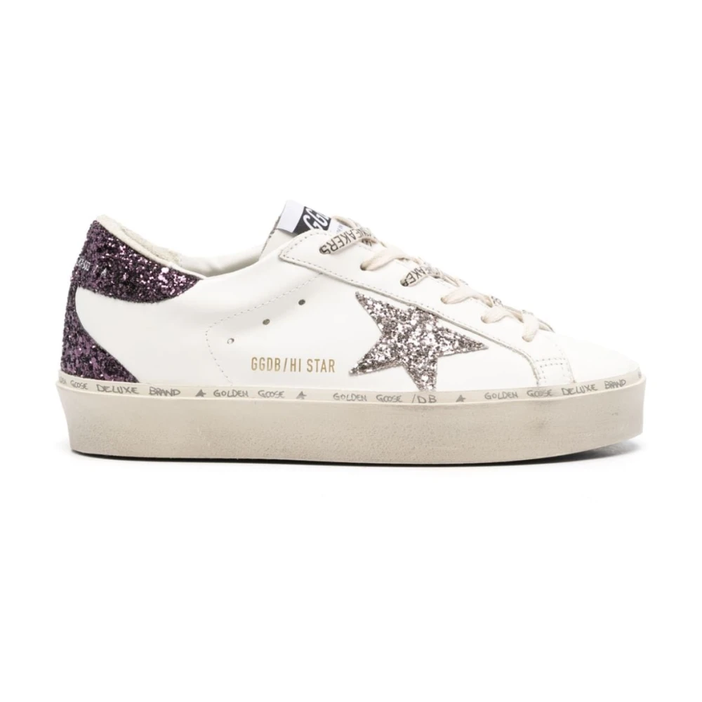 Golden Goose Vit Stjärna Silver Sneakers White, Dam