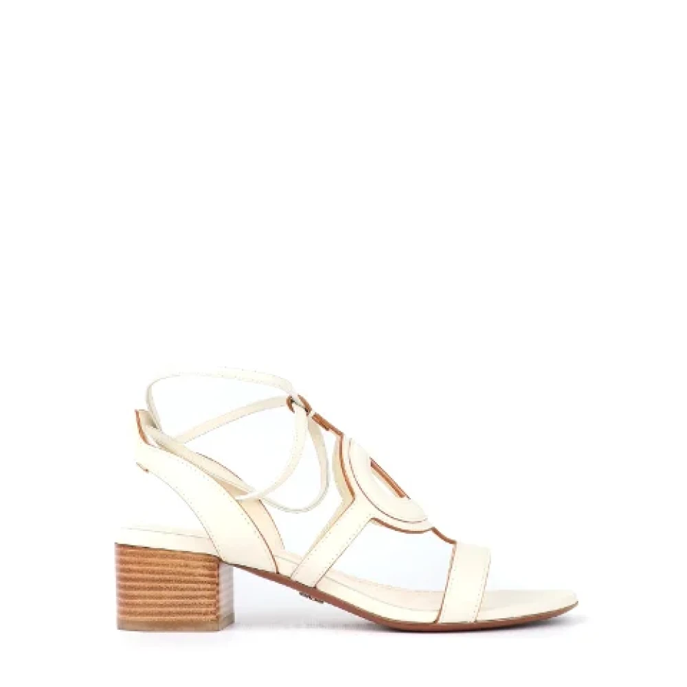 Dior Vintage Pre-owned Leather sandals White Dames