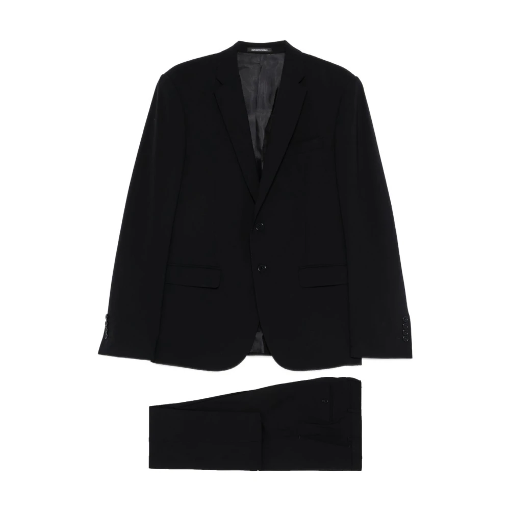 Emporio Armani Men's Black Single Breasted Suits, Xl, Suit