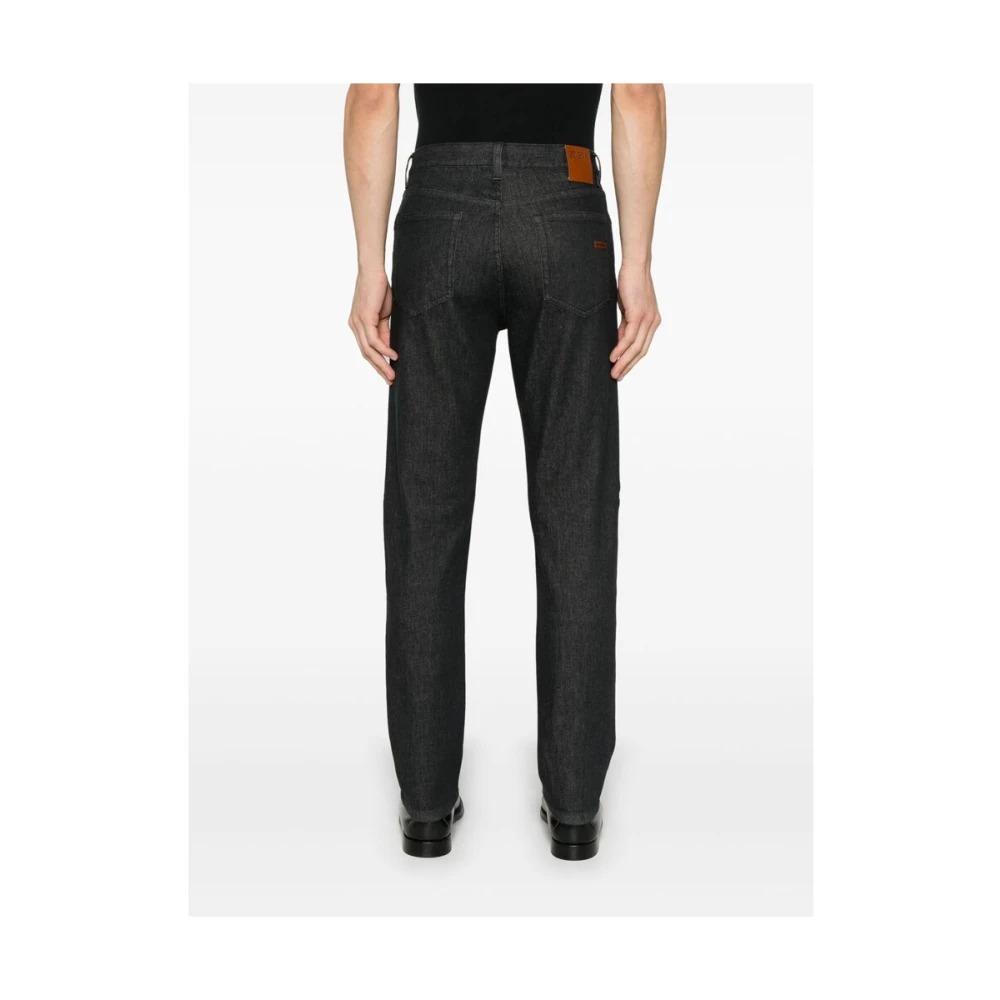 Ermenegildo Zegna Zwarte Klassieke Five-Pocket Jeans Black Heren