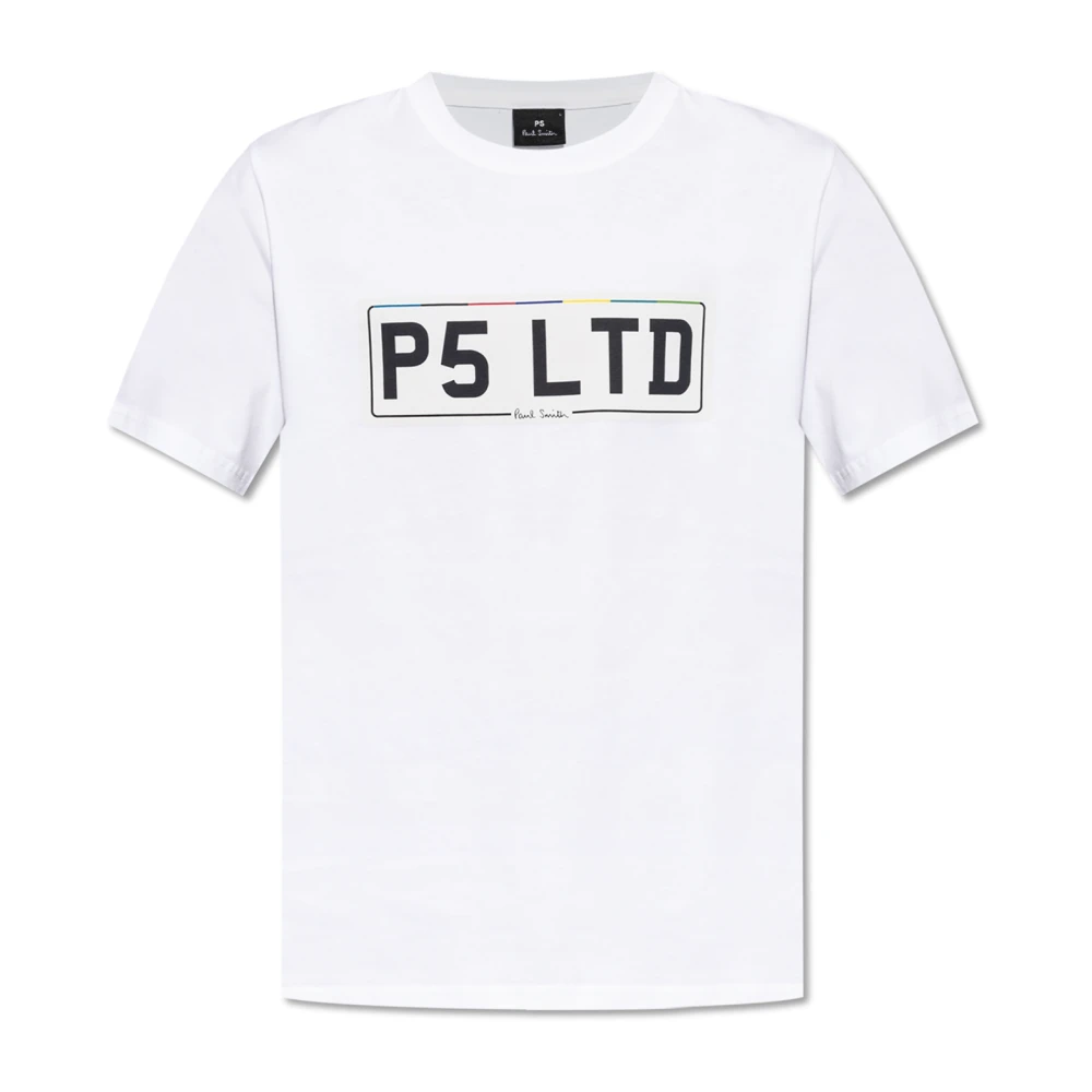 PS By Paul Smith Tryckt T-shirt White, Herr