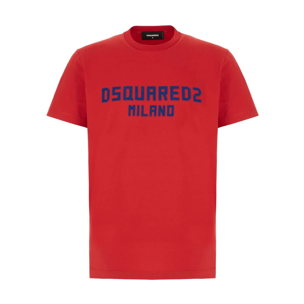 Dsquared2 Rood Logo Crew Neck T-shirt Red Heren
