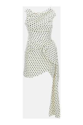 Polka Dot Satin Tie Side Mini