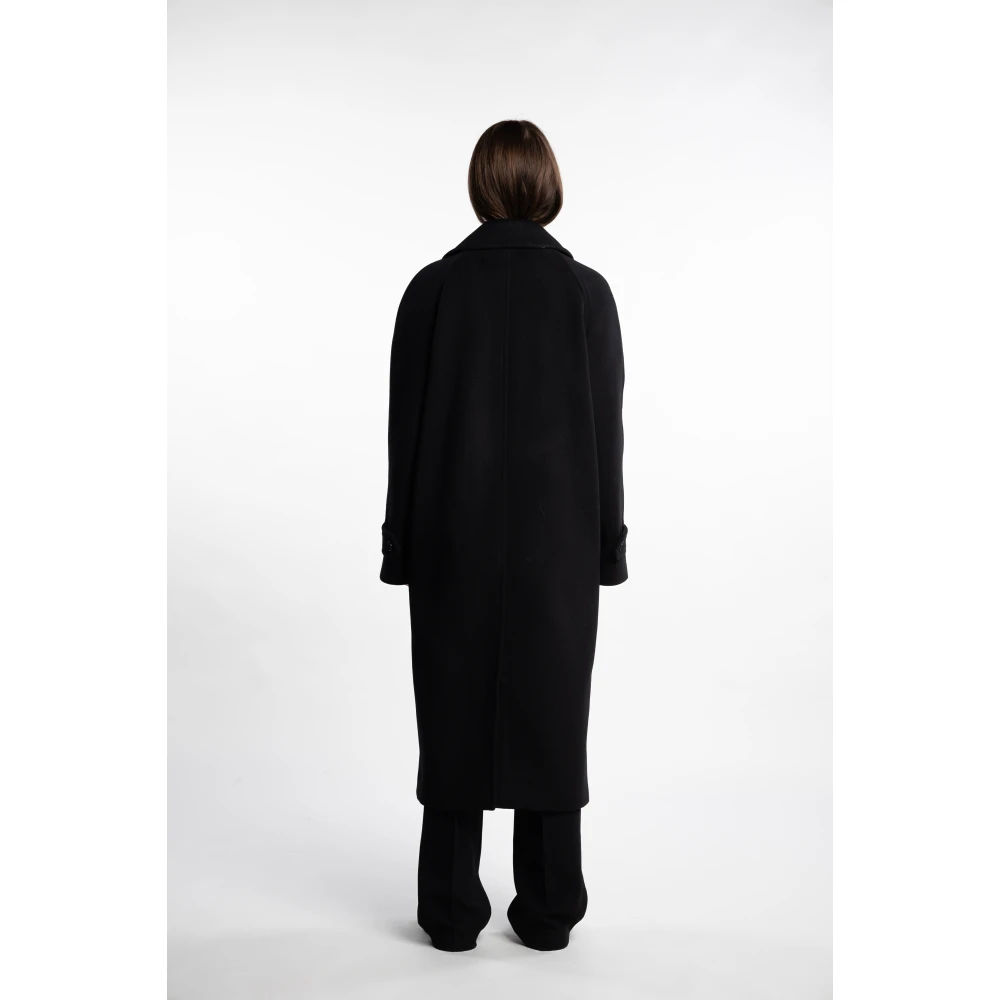 Filippa K Zwarte Wol Carcoat Stijlvolle Buitenkleding Black Dames