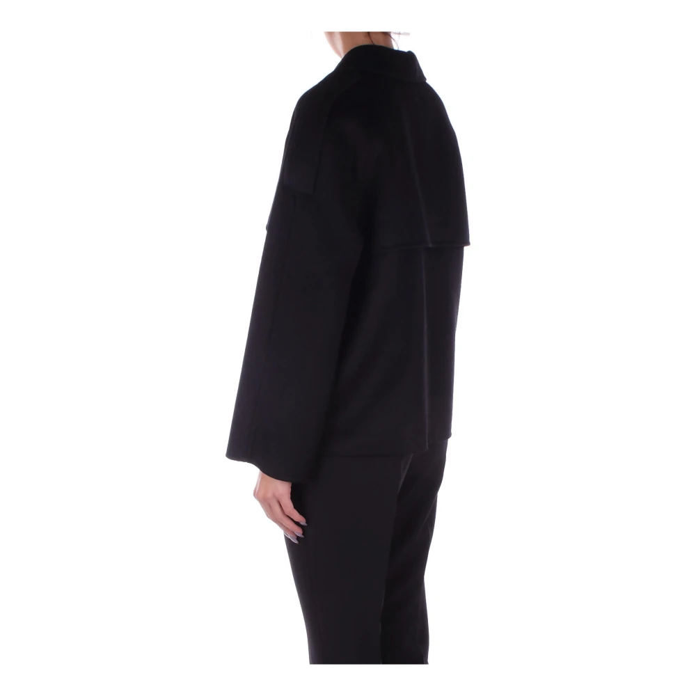 Liu Jo Zwarte Jassen Collectie 1 Knoopsluiting Black Dames
