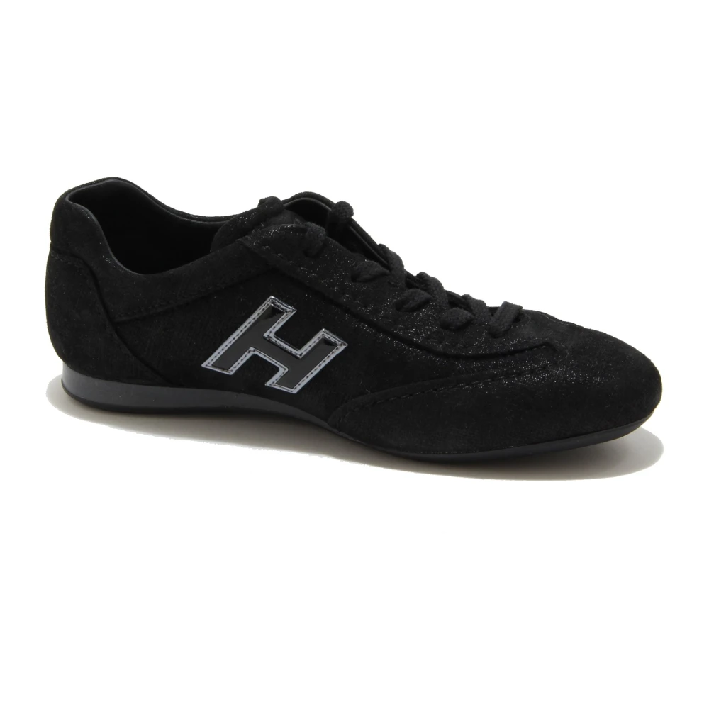 Hogan Girls Black Kids Sneakers, 33 Eu, Olympia Kids Shoes With Glitter
