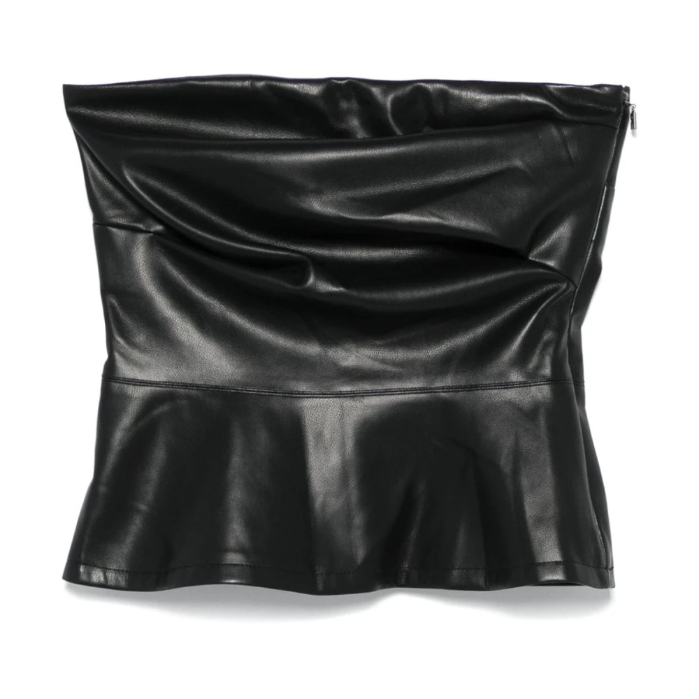 Rotate Birger Christensen Strapless Draped Shirt Black Dames