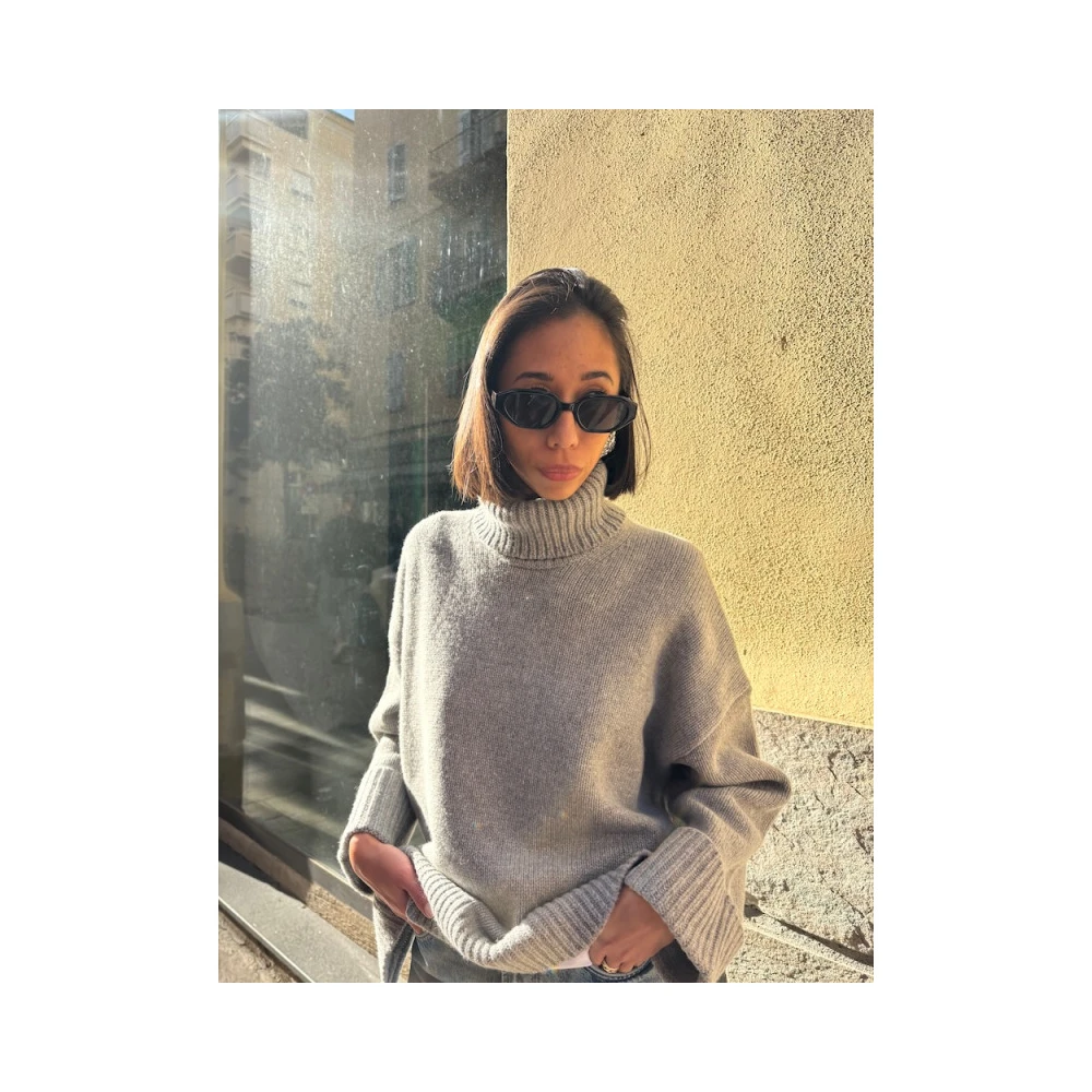 Samsøe Oversized Coltrui Wollen Trui Gray Dames