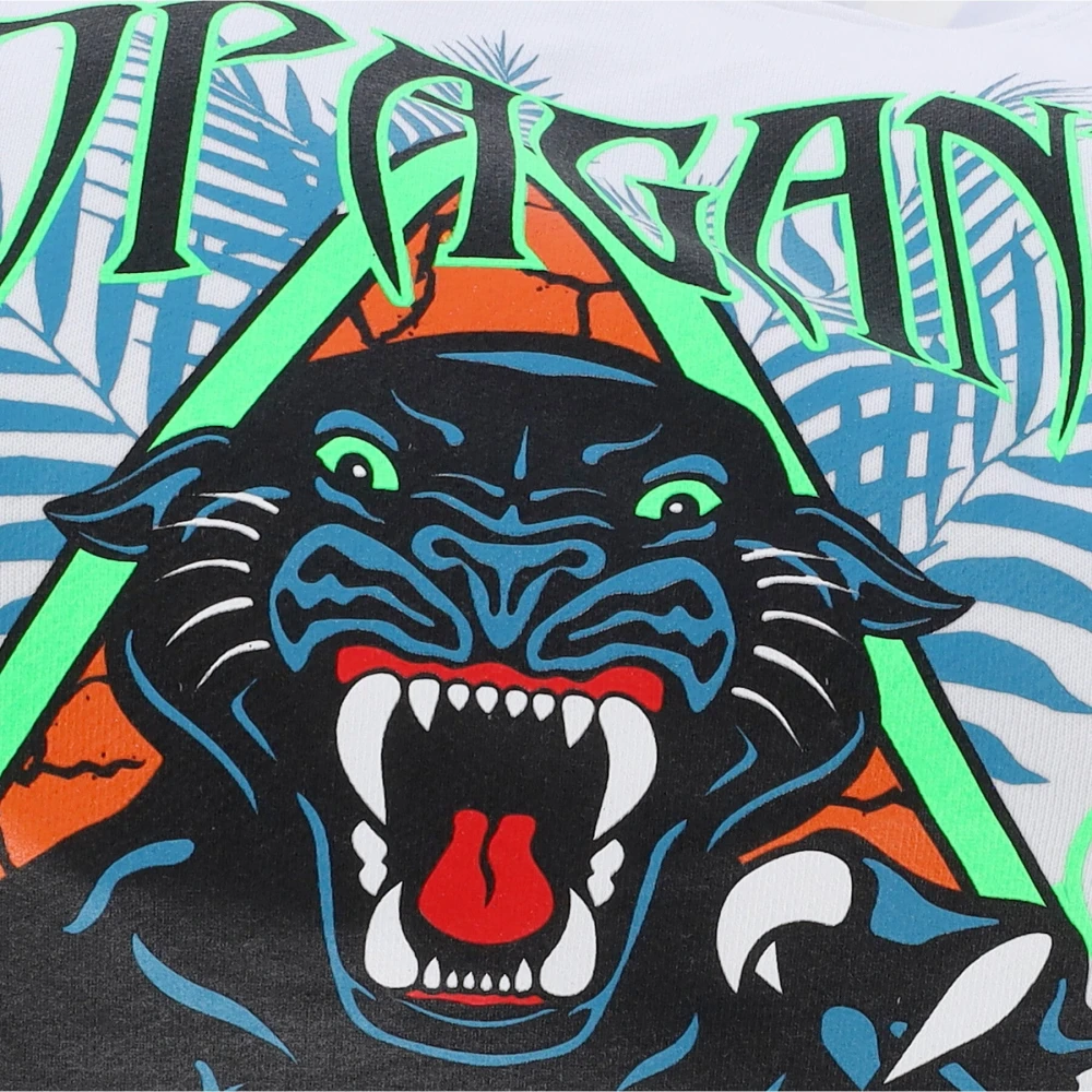 Propaganda Triangle Panther Lichtgewicht Hoodie Wit White Heren
