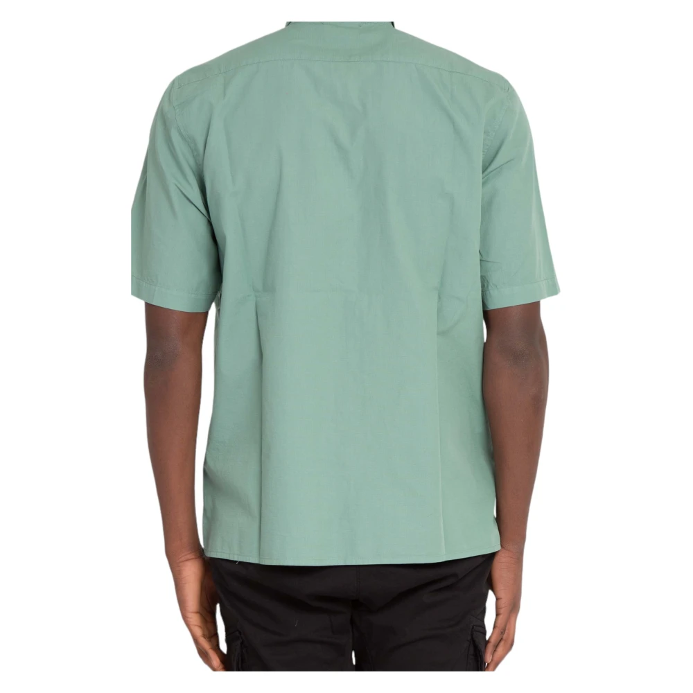 C.P. Company Ripstop Korte Mouw Shirt Green Heren