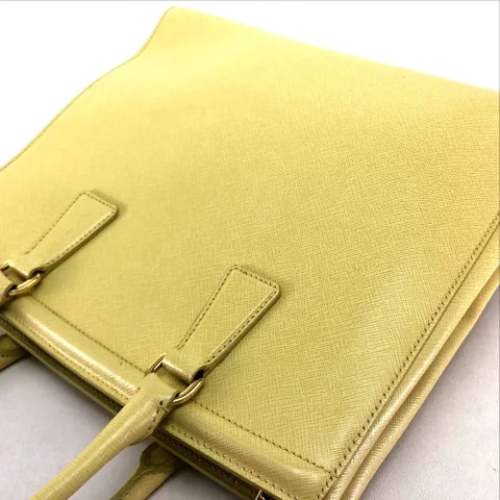 Prada Vintage Pre-owned Leather prada-bags Yellow Dames