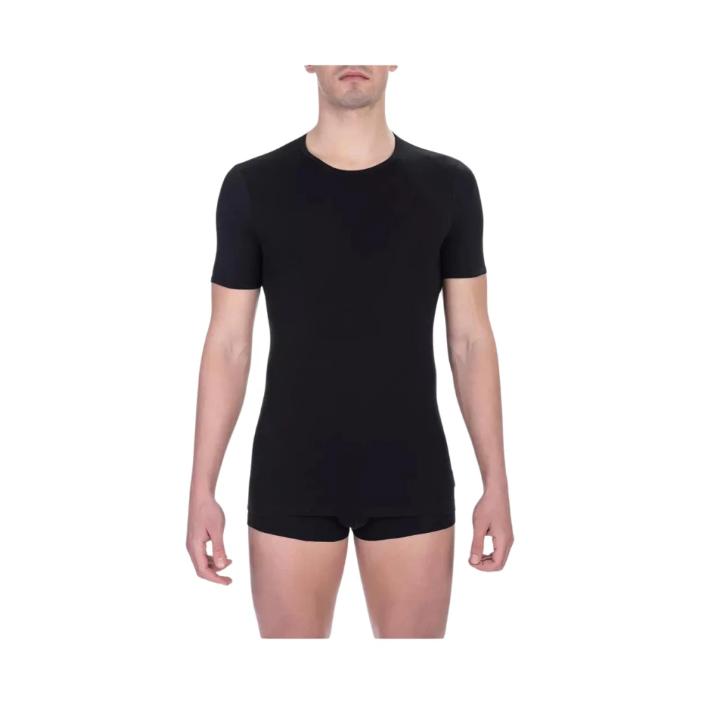 Bikkembergs Men's Black Underwear, L, Cotton Crew Neck T-Shirt