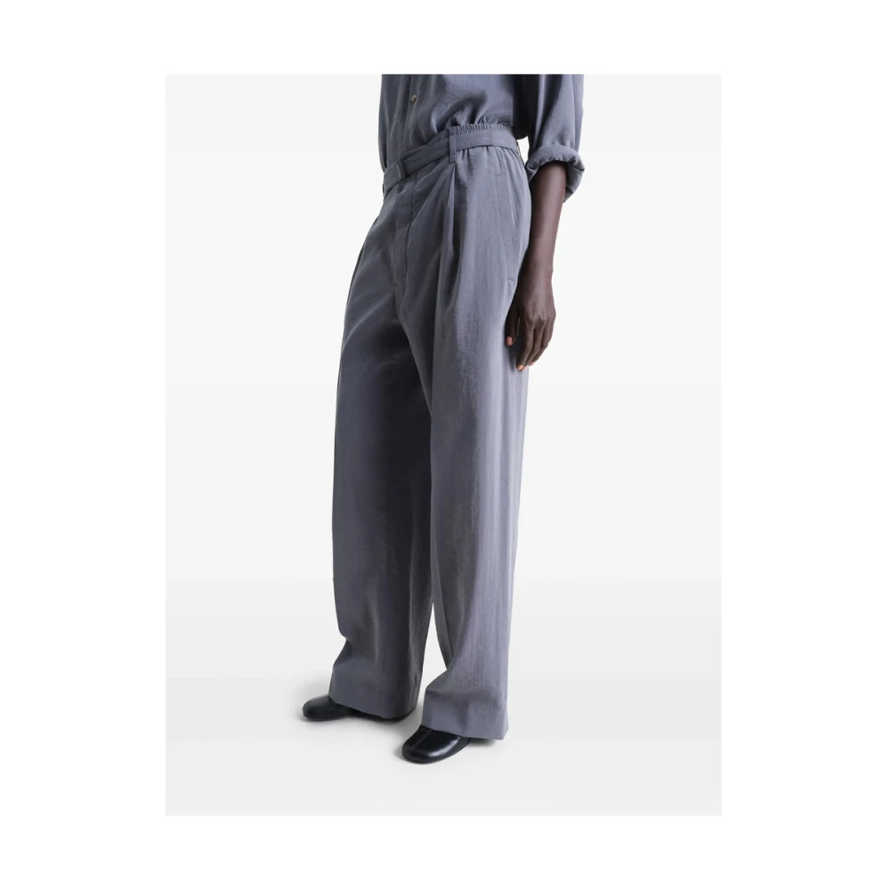 Lemaire Grijze elastische taille riem broek Gray Dames