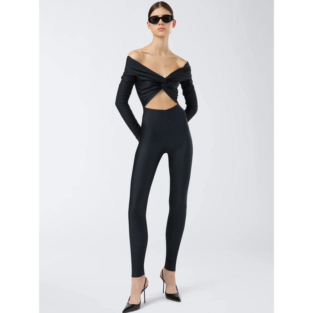 Andamane Zwarte Cut Out Jurk Gemaakt in Italië Black Dames