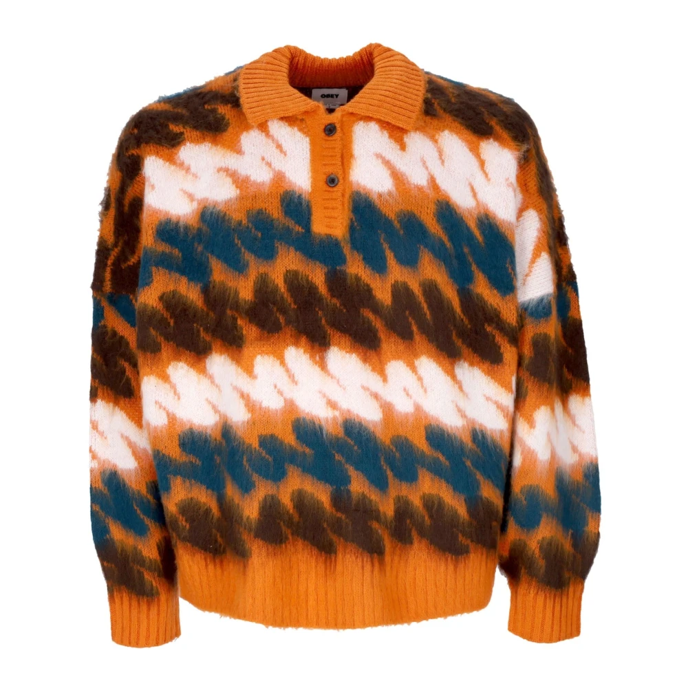Obey Oranje Polo Style Sweater Dames Multicolor Dames