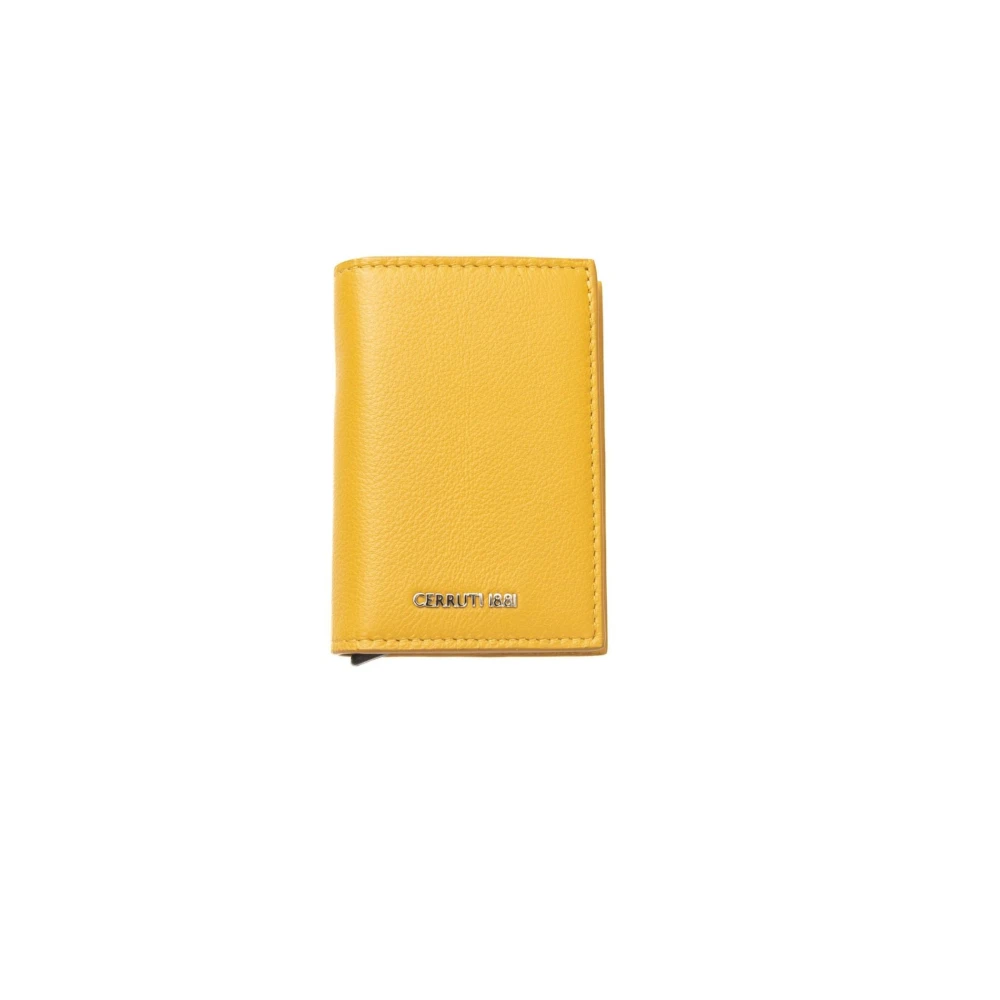 Cerruti 1881 Heren Leren Portemonnee met Kaarthouder Yellow Heren