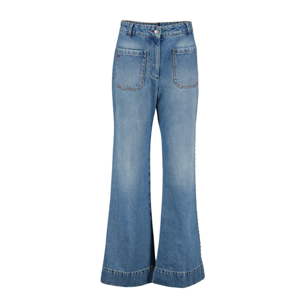 Victoria Beckham Uitlopende Jeans Blue Dames