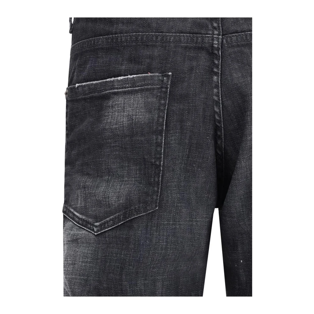 Dsquared2 Vintage Skater Jeans met Patch Black Heren
