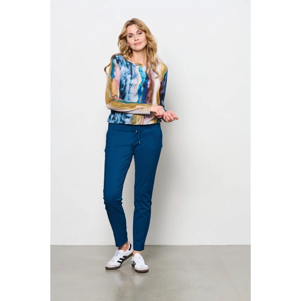 &Co Woman Moulante Longue Manche Haut Blue Dames