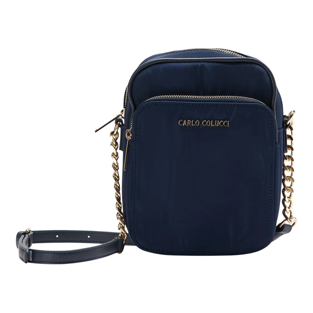 Carlo Colucci Women's Blue A Shoulder Bag With Chain Covacci