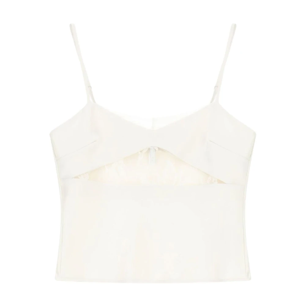 Imperial White Sleeveless Tops, Female, S, Canotta