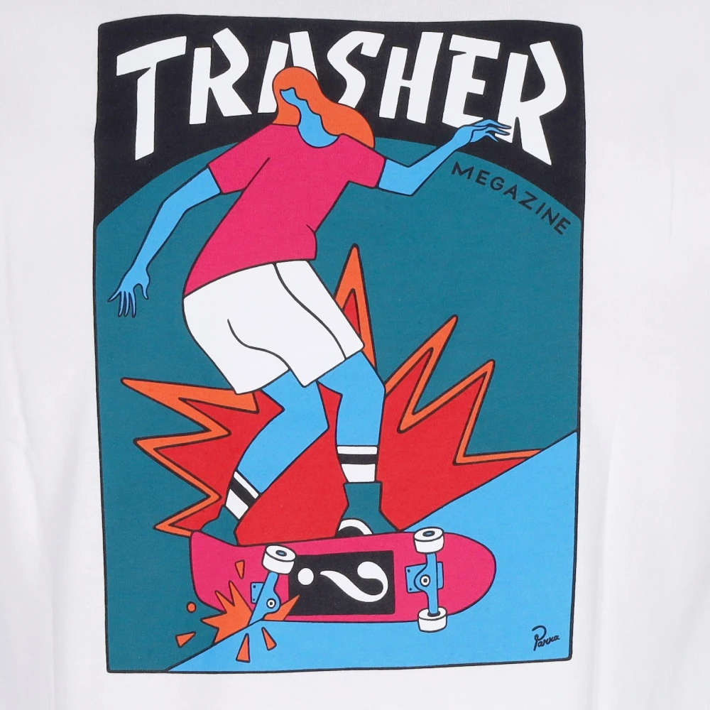Thrasher Witte Hurricane Tee Korte Mouw T-Shirt White Heren